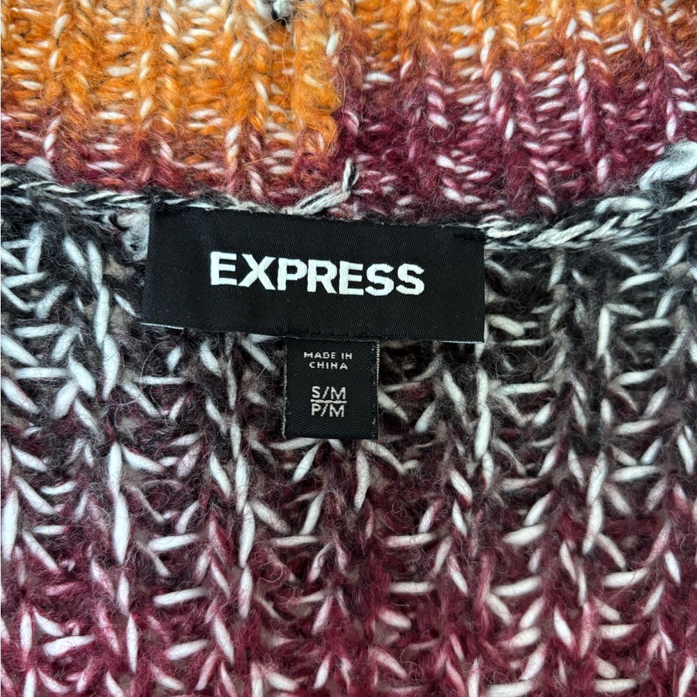 Express Multicolor Open-Front Cardigan - Picture 2 of 5